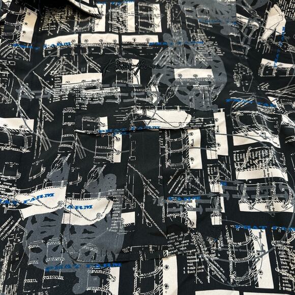 Phat Farm Shirt Mens XXL Black Nautical Ship Yacht Rope Knots Y2K Hip Hop - Picture 3 of 9